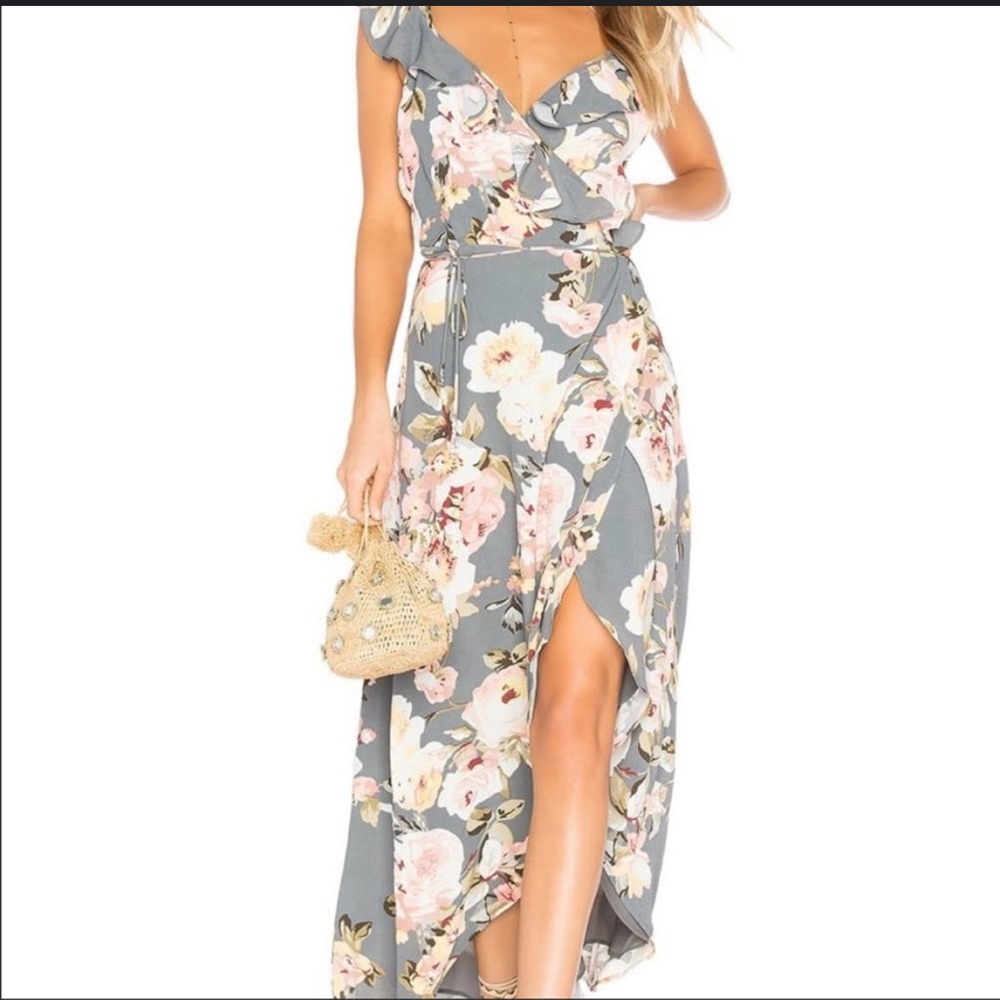 Privacy Please Floral Wrap Dress - Large